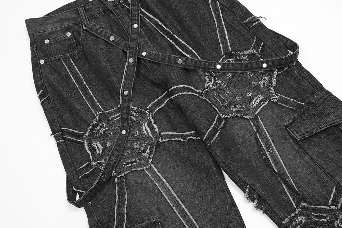 Streetwear Net Baggy Jeans