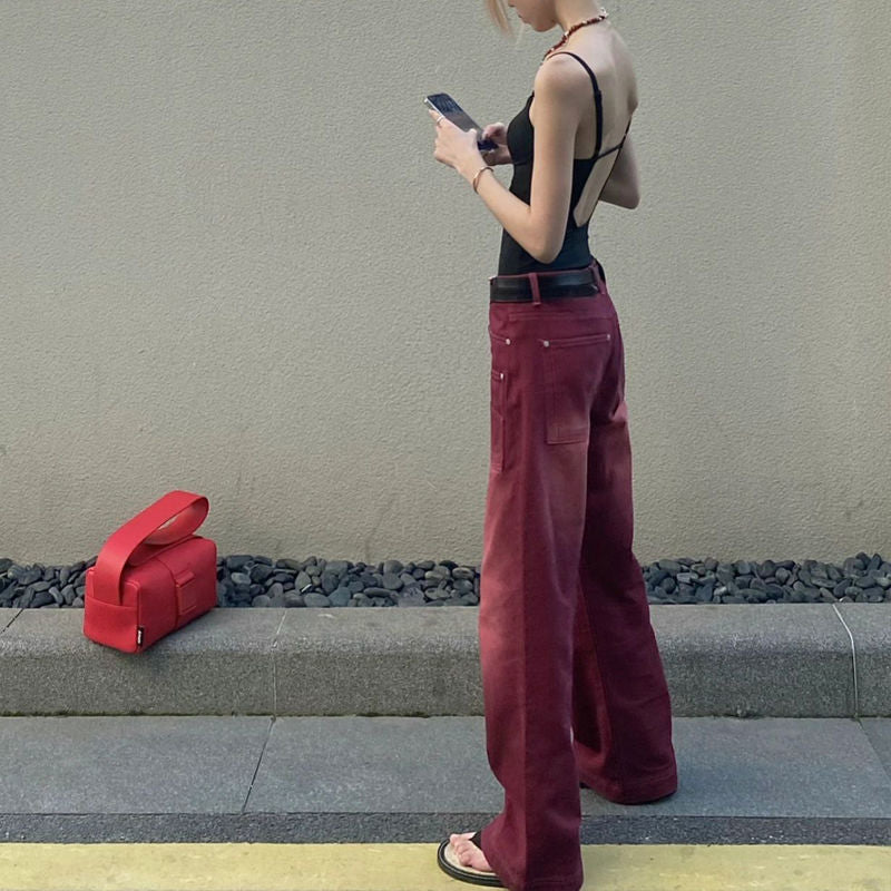 Woman's Red Jeans