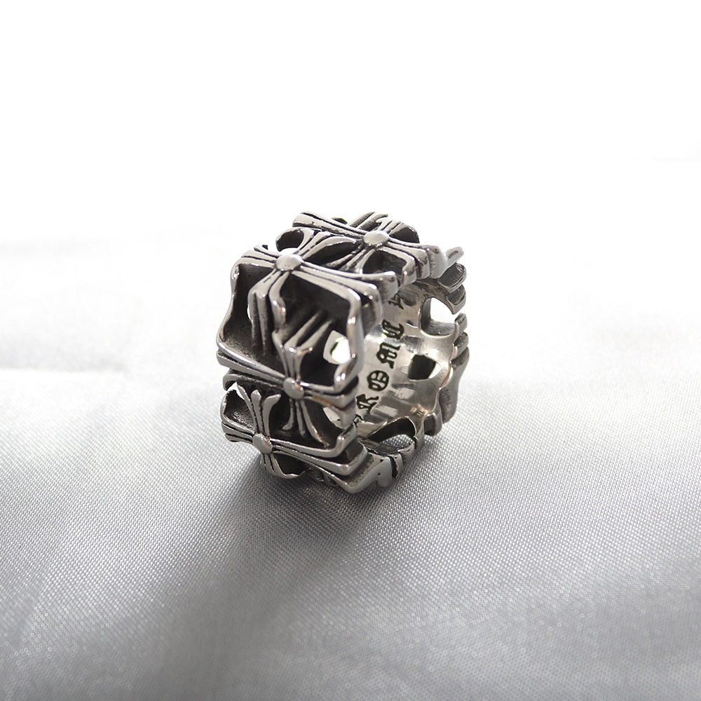 Vintage Steel Cross Ring