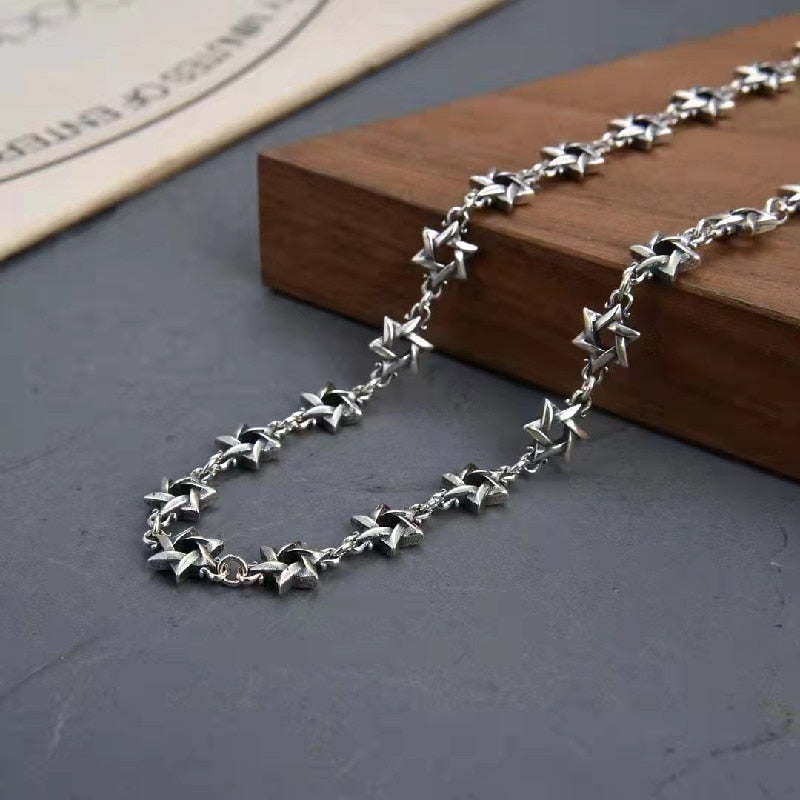 925 Silver Six-Pointed Star Necklace