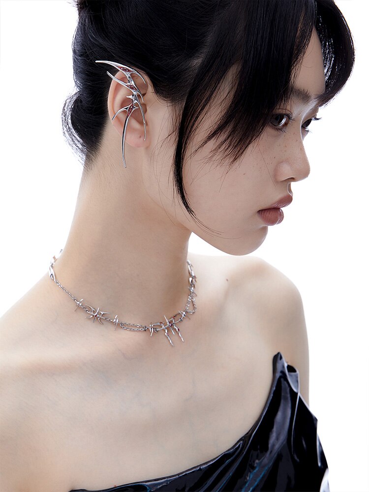 Rhinestones Clip On Earrings