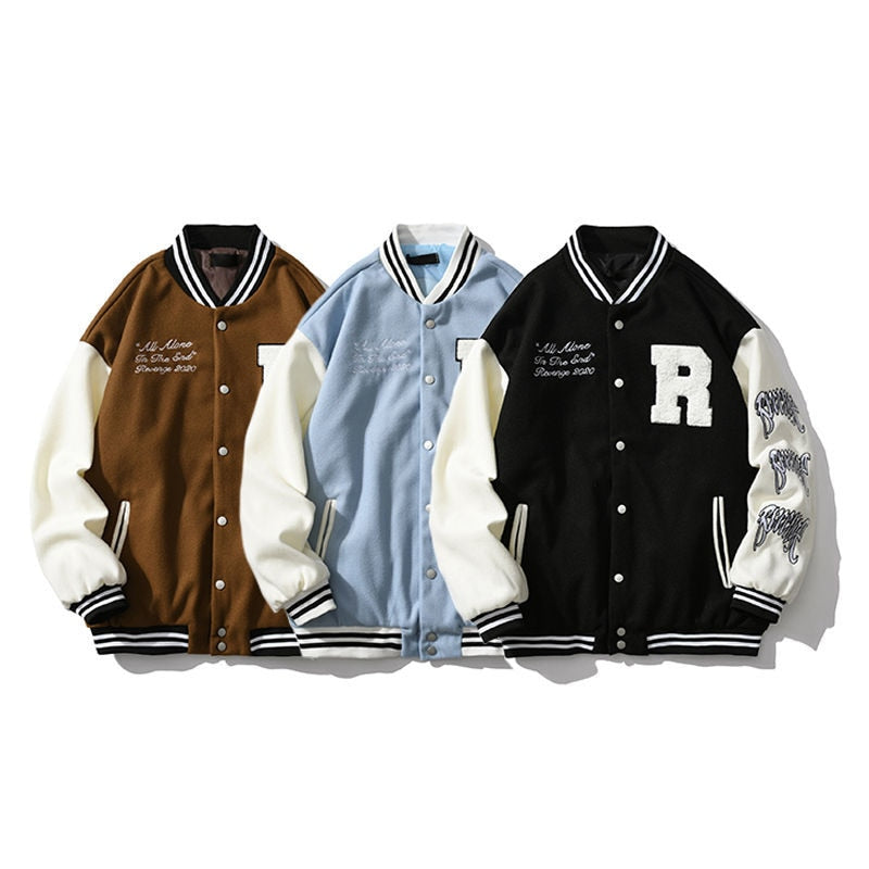 Revenge Skull Head Varsity Jacket