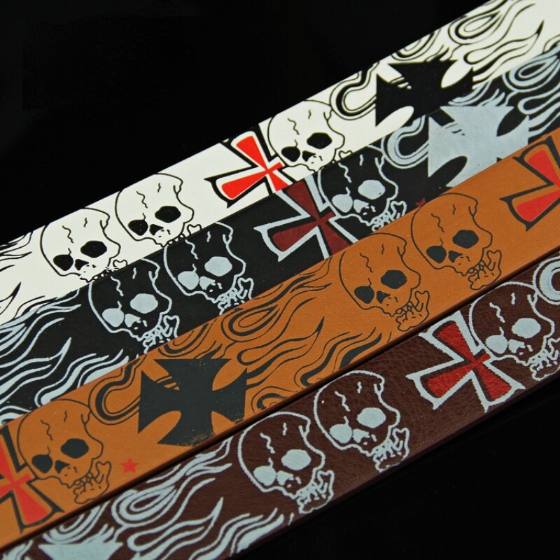 Skull Leather Belt
