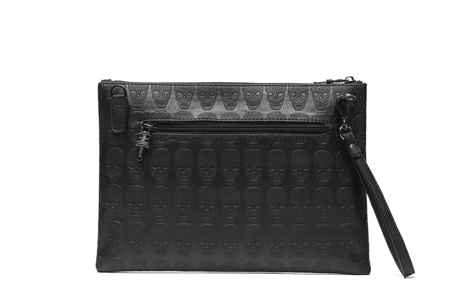Men's Leather Skull hand Bag