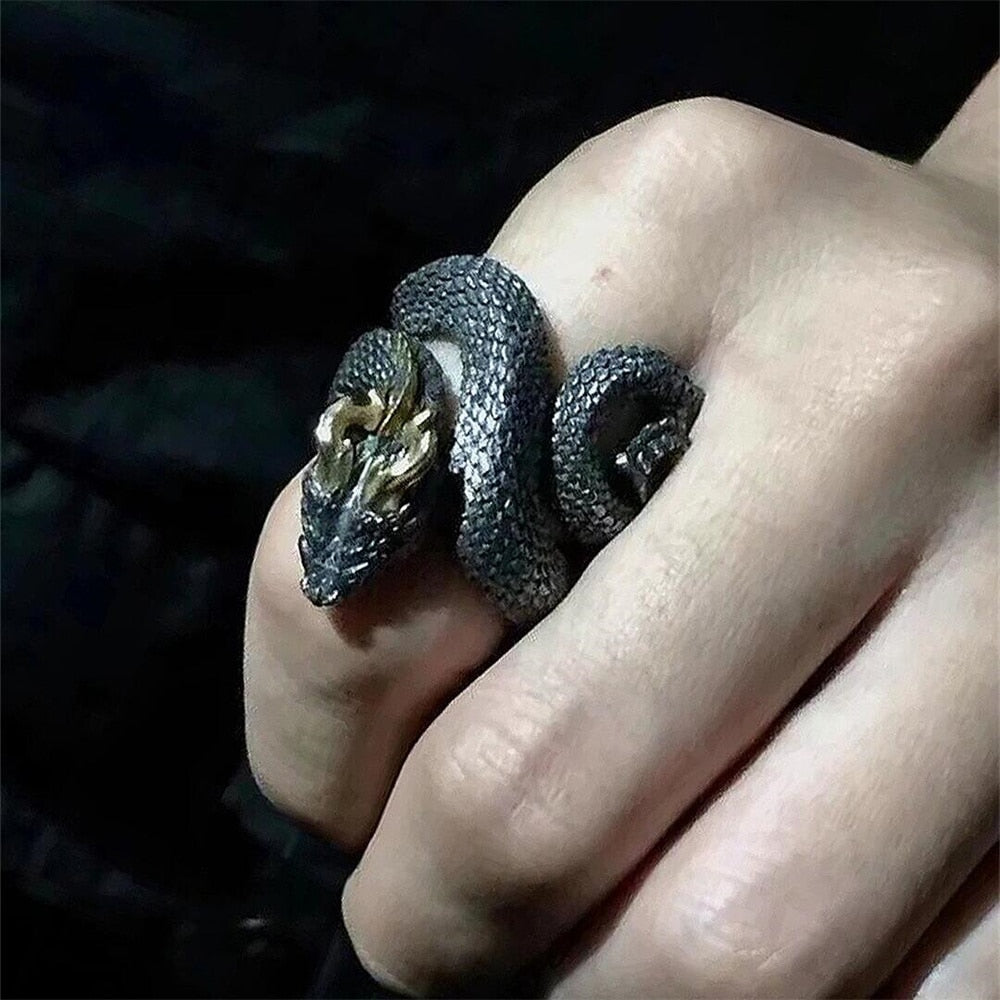 Horned Snake Adjustable Rings