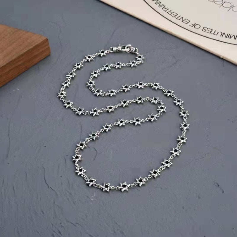 925 Silver Six-Pointed Star Necklace