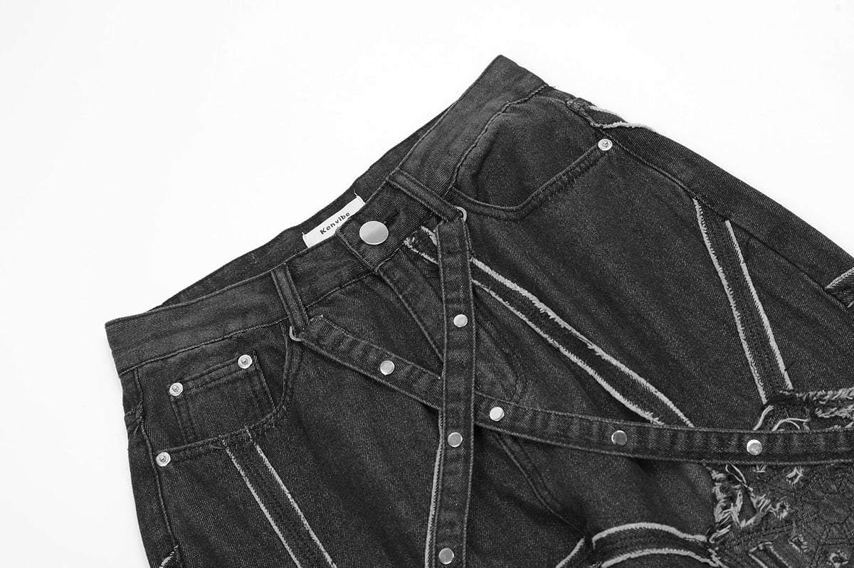 Streetwear Net Baggy Jeans