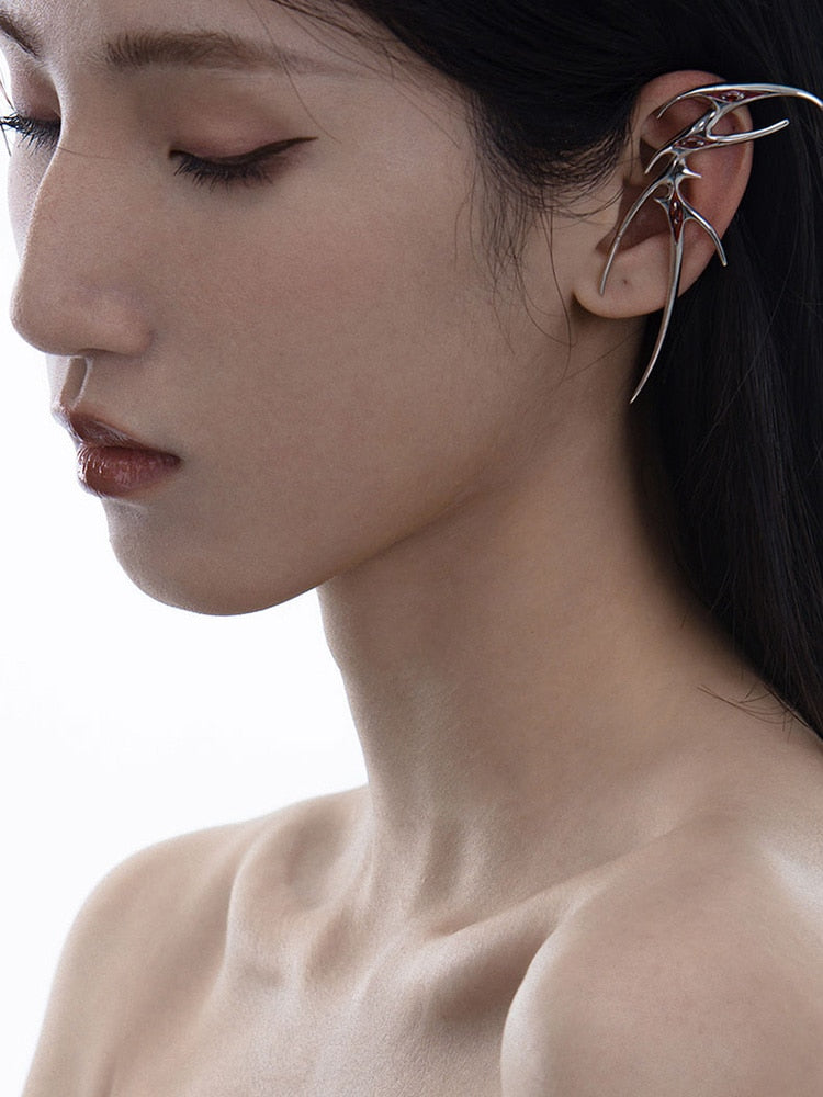 Rhinestones Clip On Earrings