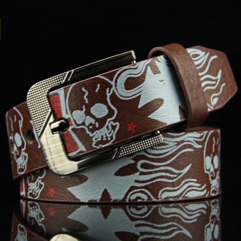 Skull Leather Belt