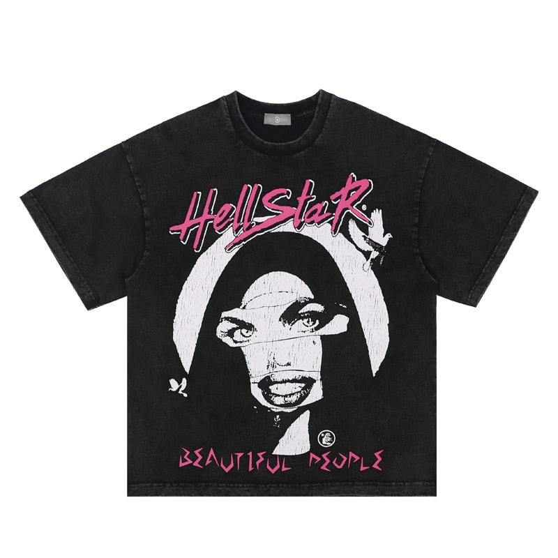 Cracks Women Portrait Print Graphic Tee