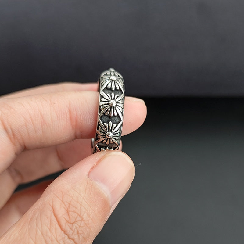 Daisy flower Stainless Steal Ring