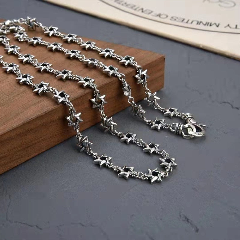 925 Silver Six-Pointed Star Necklace