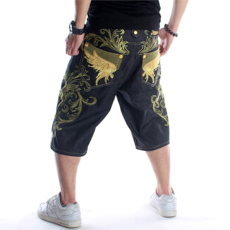 Men's Golden Wings Denim Shorts