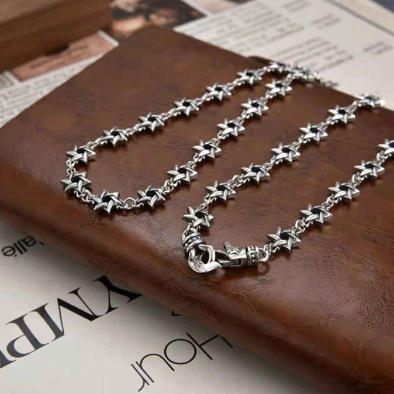 925 Silver Six-Pointed Star Necklace
