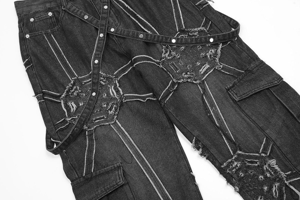 Streetwear Net Baggy Jeans