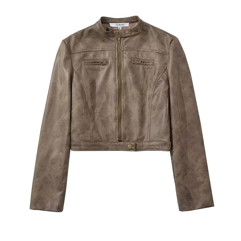 Cropped Leather jacket