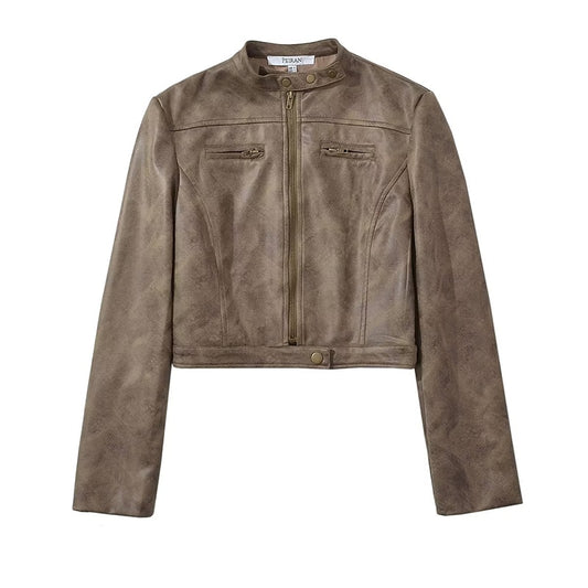 Cropped Leather jacket