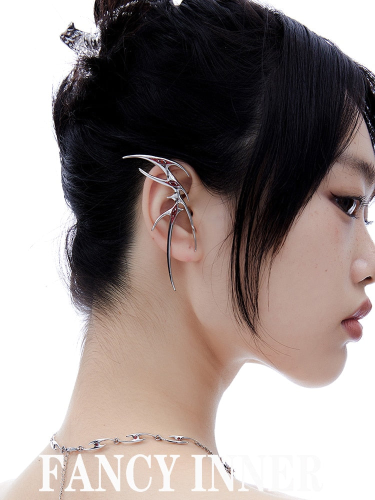 Rhinestones Clip On Earrings