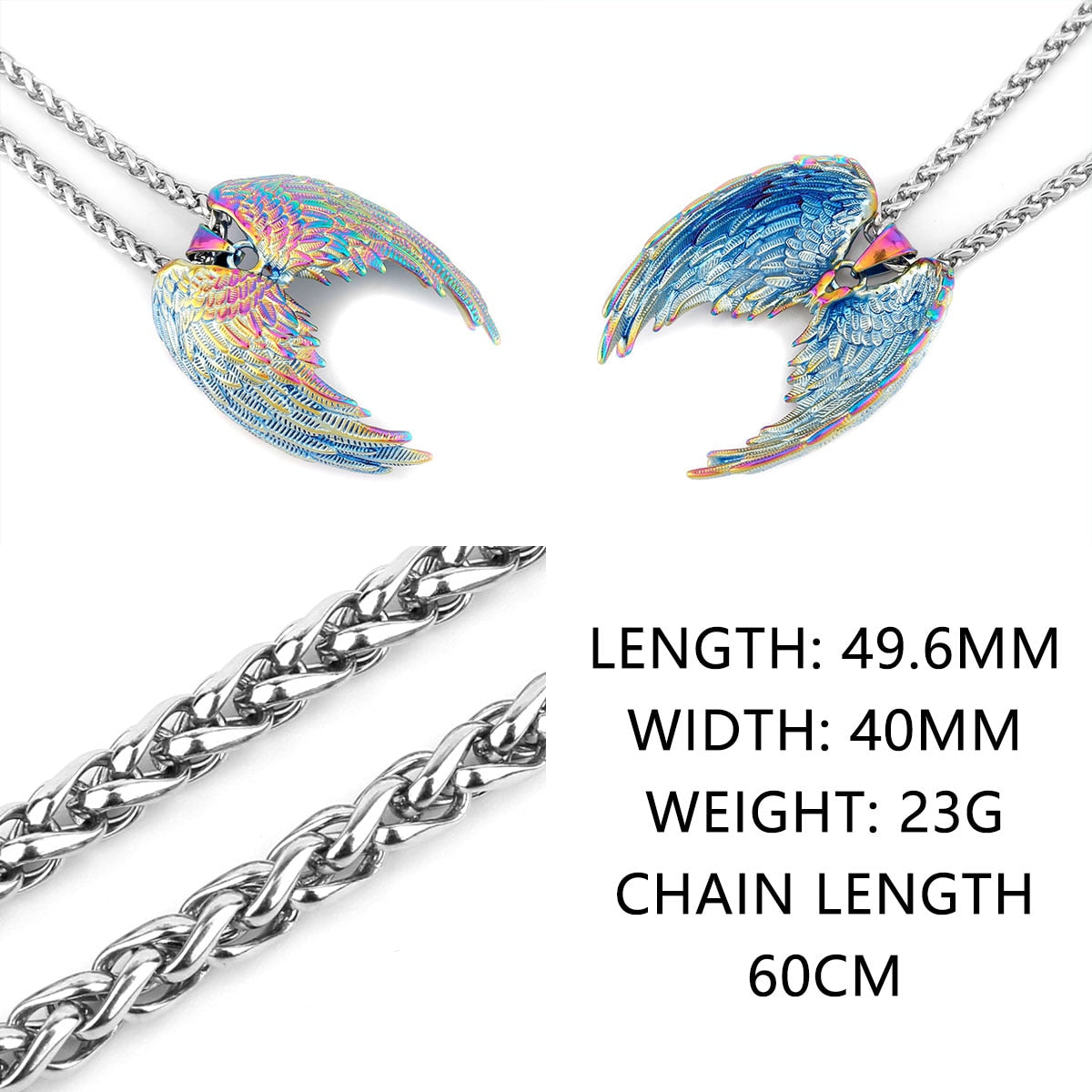 Bird Wings Stainless Steel Necklace
