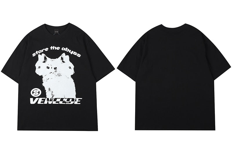 3 Headed Black Cat Tee
