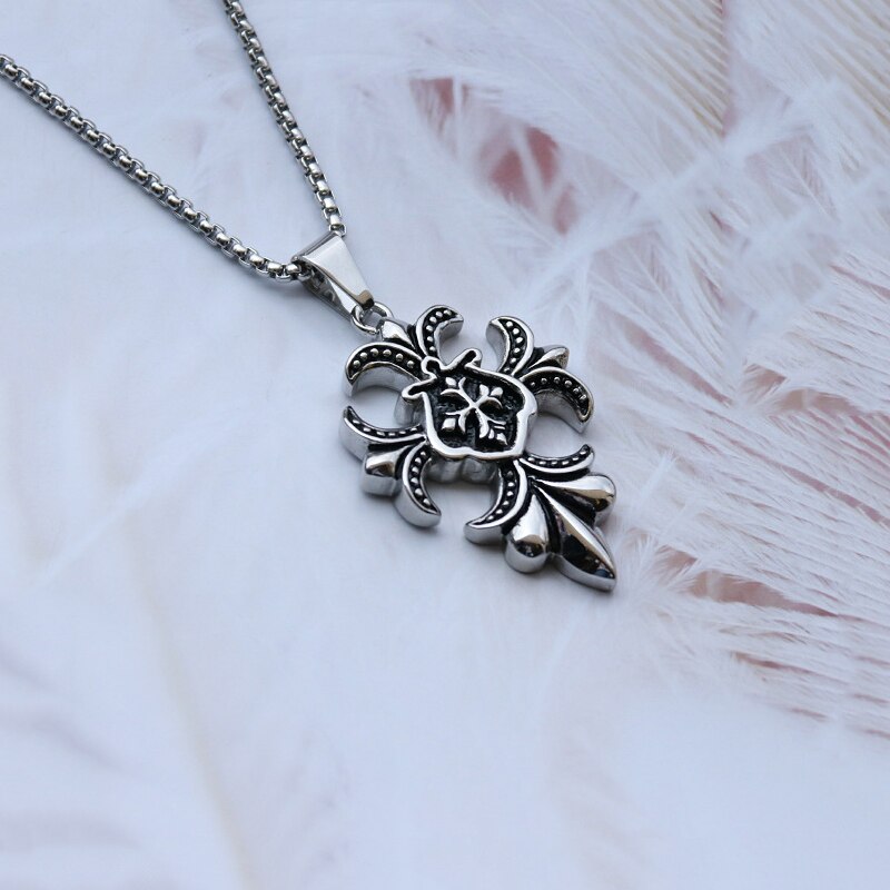 Flower Cross Necklace
