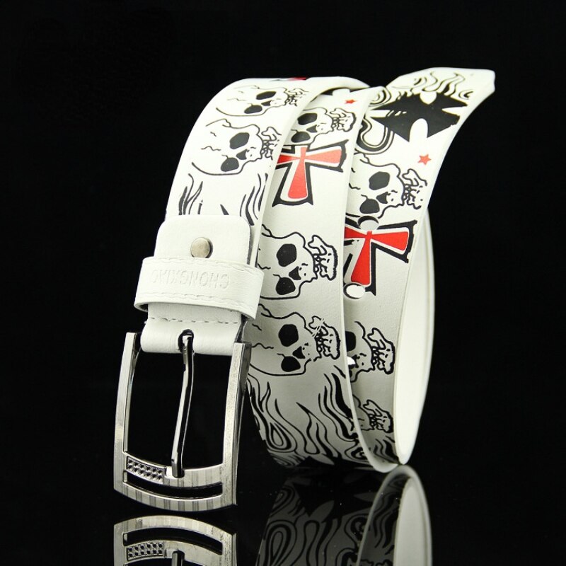 Skull Leather Belt