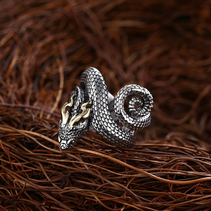 Horned Snake Adjustable Rings