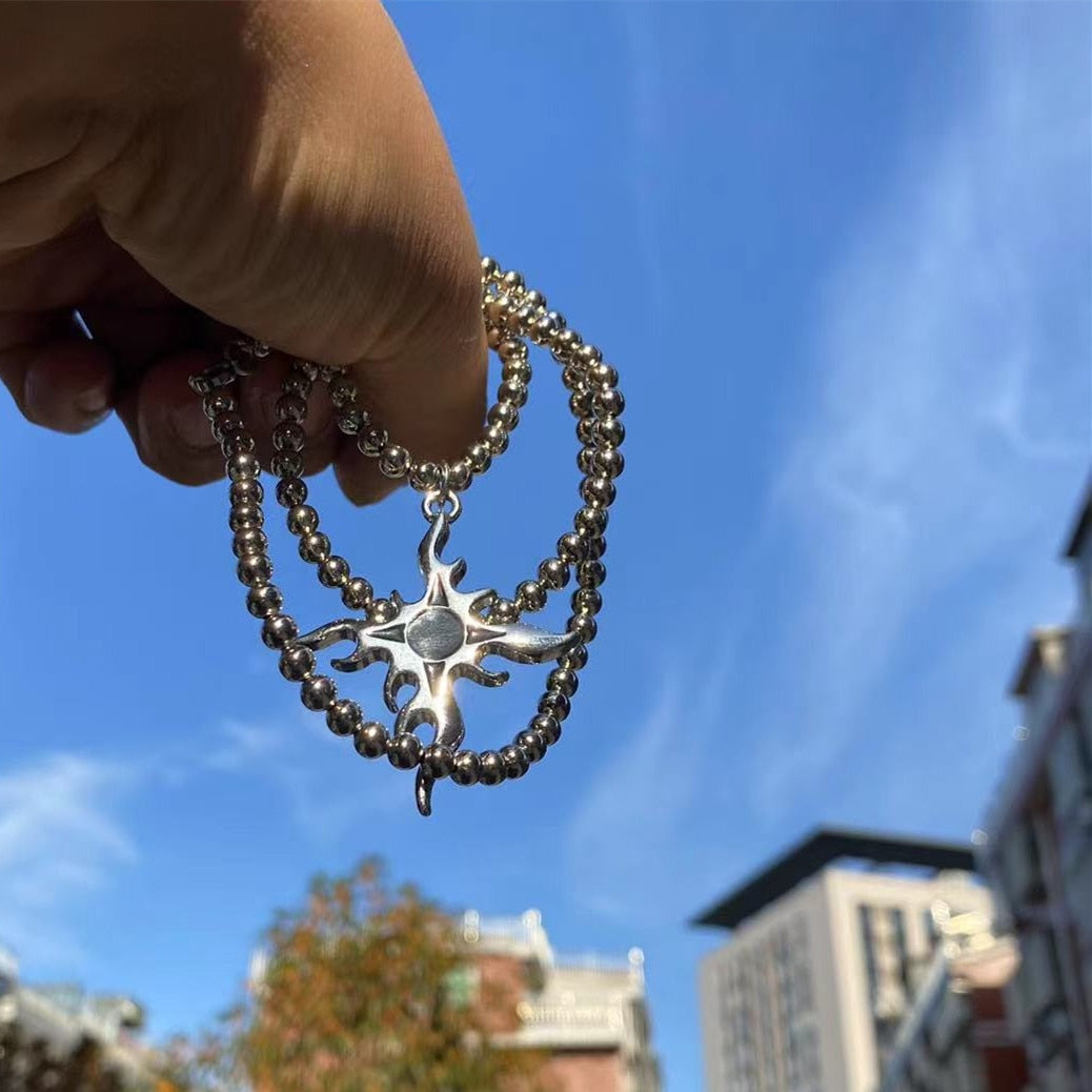 Stainless Steel Sun Necklace