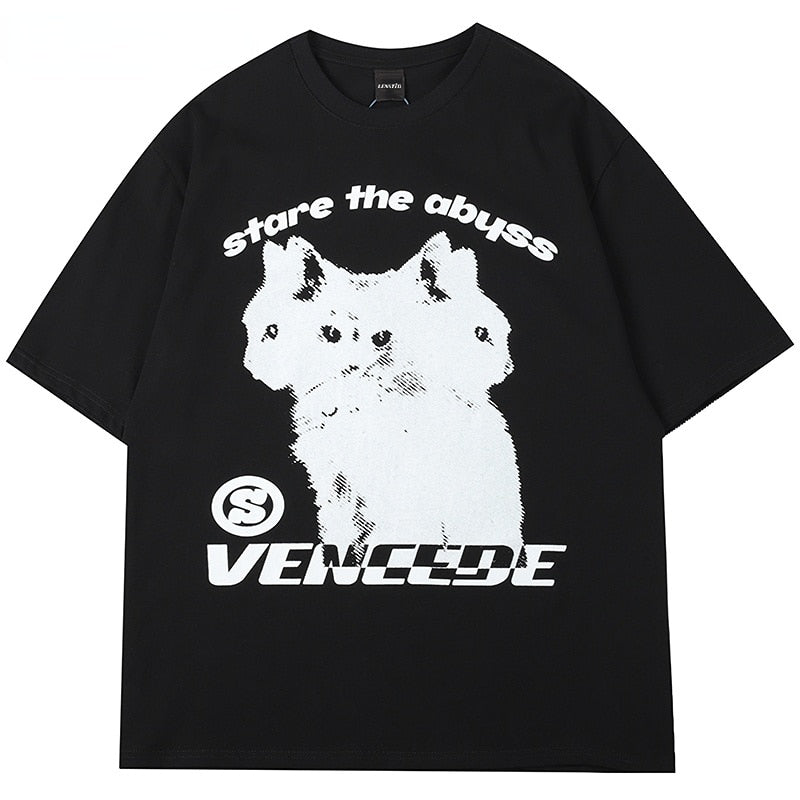 3 Headed Black Cat Tee