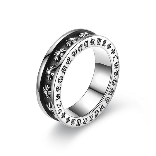 Vintage Cross Steel Ring