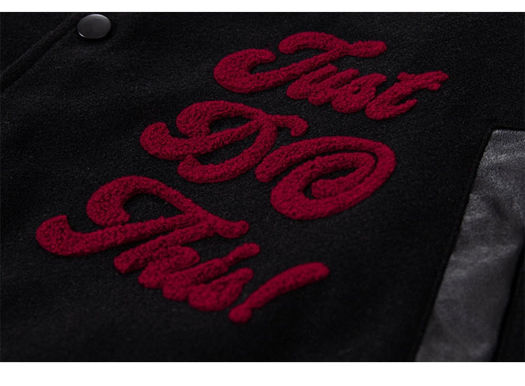 Black Skeleton Varsity Jacket