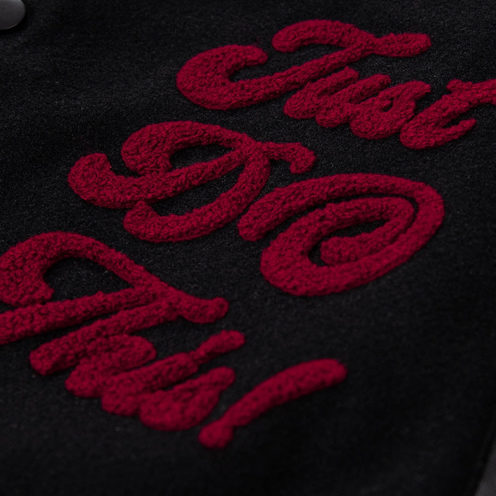 Black Skeleton Varsity Jacket