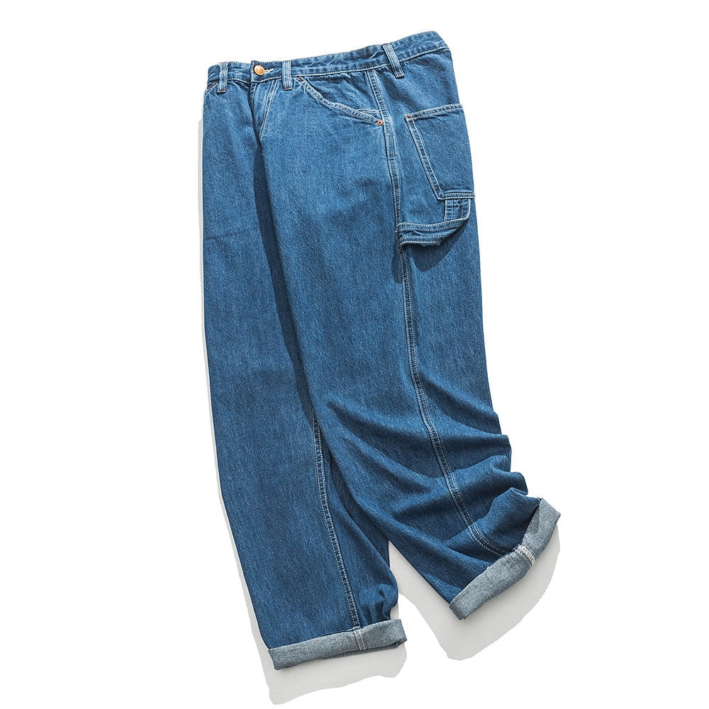 Men's Handmade Blue Carpenter Japanese Jeans