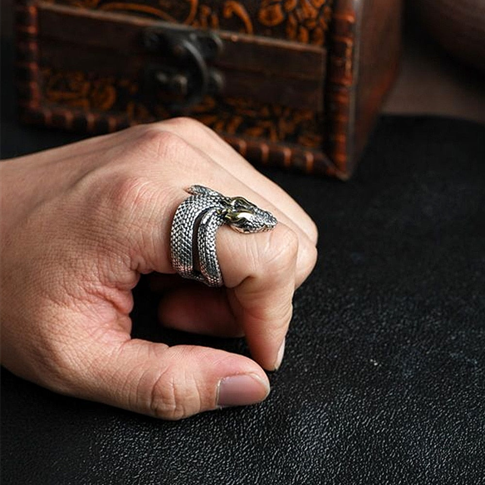 Horned Snake Adjustable Rings