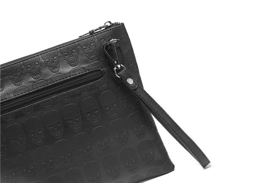 Men's Leather Skull hand Bag