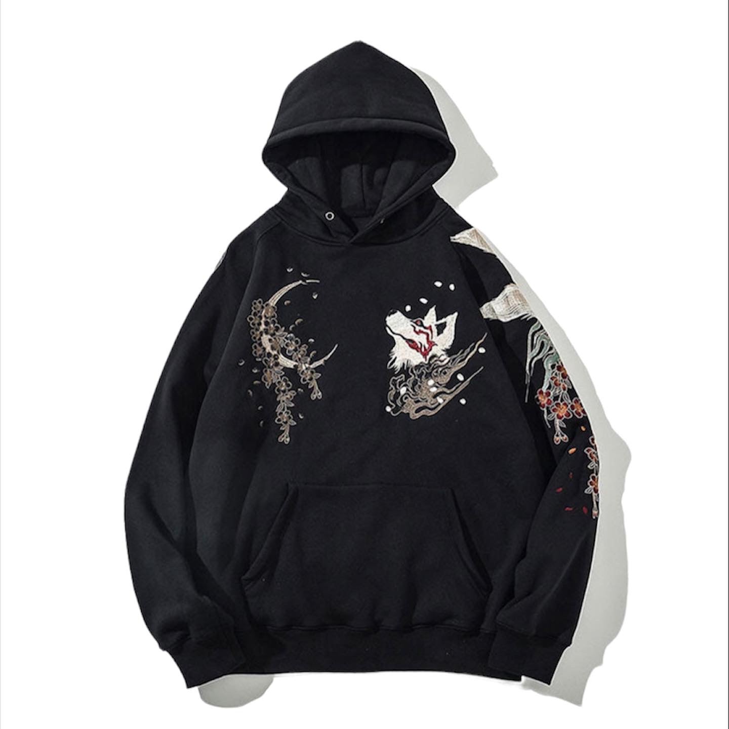 Heavy White Embroidered Hoodie