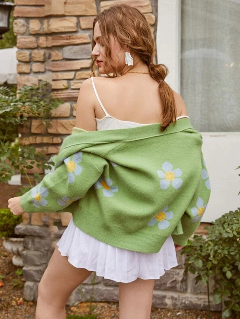Women's Flower Cardigans Sweater