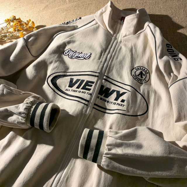 Men's Zip UP Vintage Varsity jacket