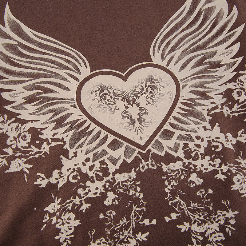 Auburn Heart Long Sleeve Vintage Tee