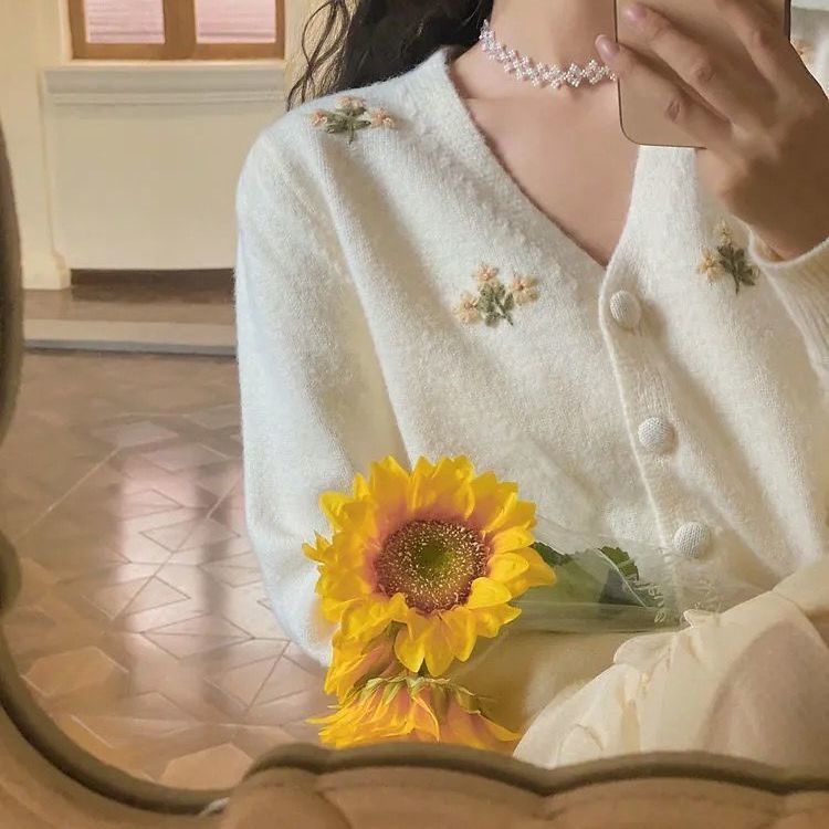 Women's Flower Vintage Cardigan