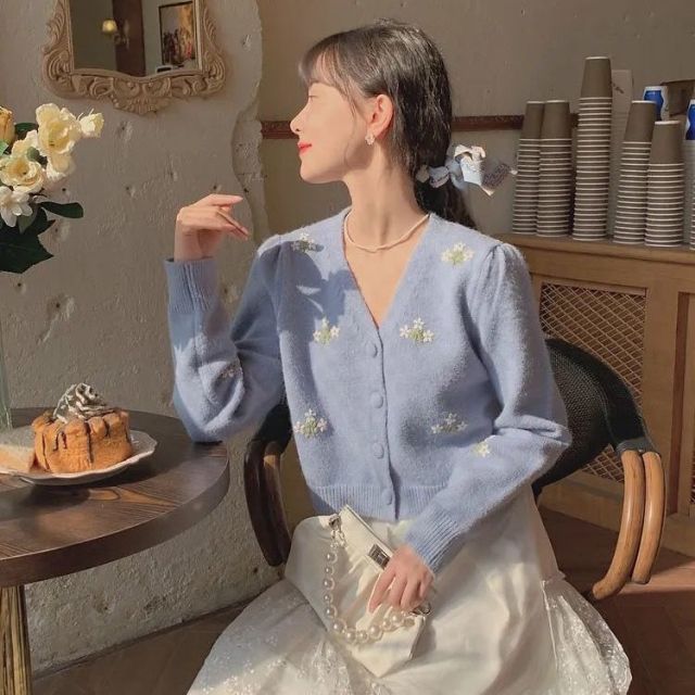 Women's Flower Vintage Cardigan