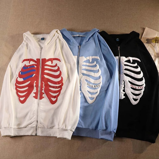 Skeleton Print Hoodies