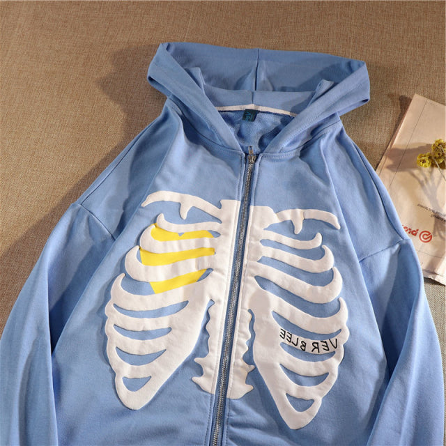 Skeleton Print Hoodies