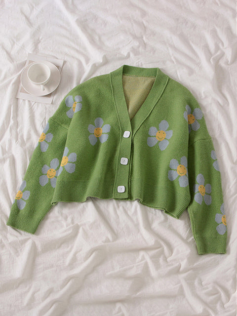 Women's Flower Cardigans Sweater
