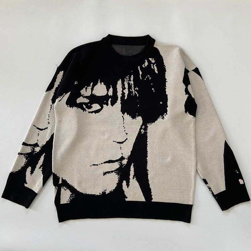 Anime Vintage Knitted Sweater