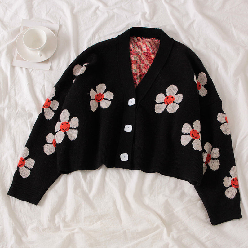 Women's Flower Cardigans Sweater