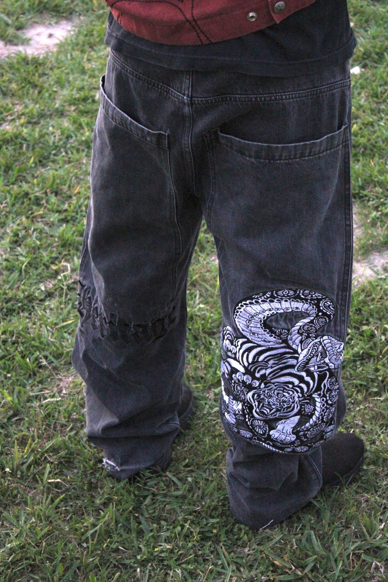 Heritage White Tiger Jeans