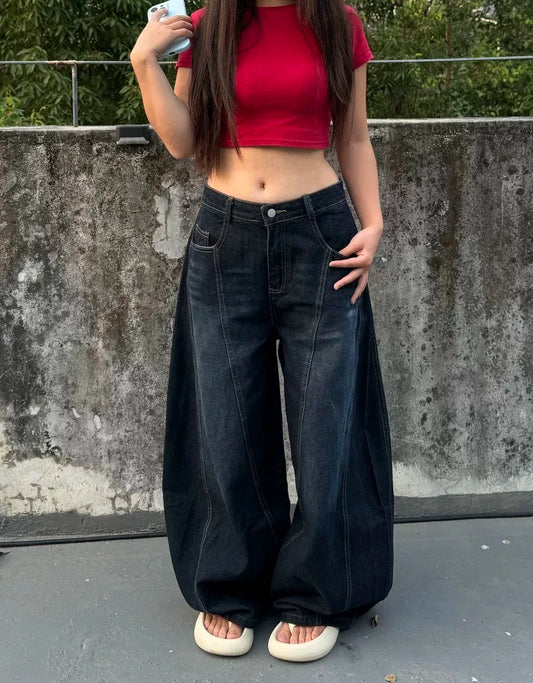 WMN Black Distress Denim