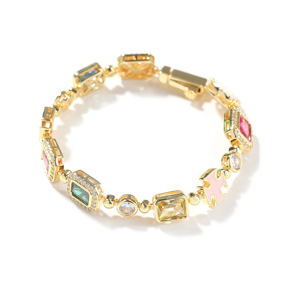 Stone Cross Bracelet