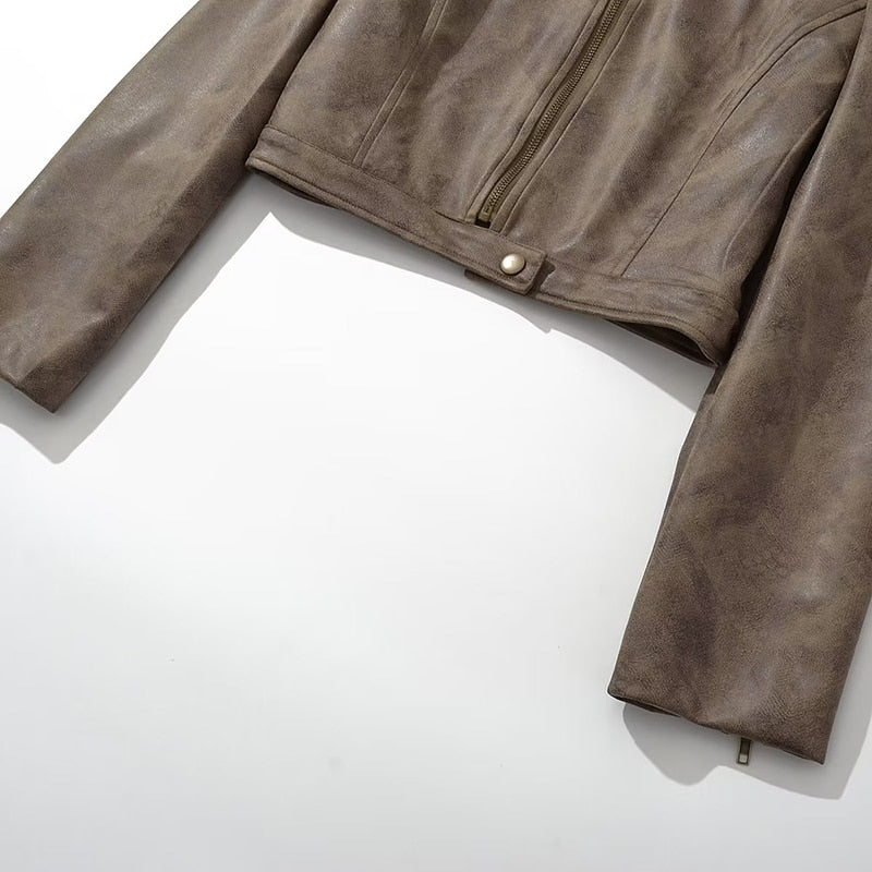 Cropped Leather jacket